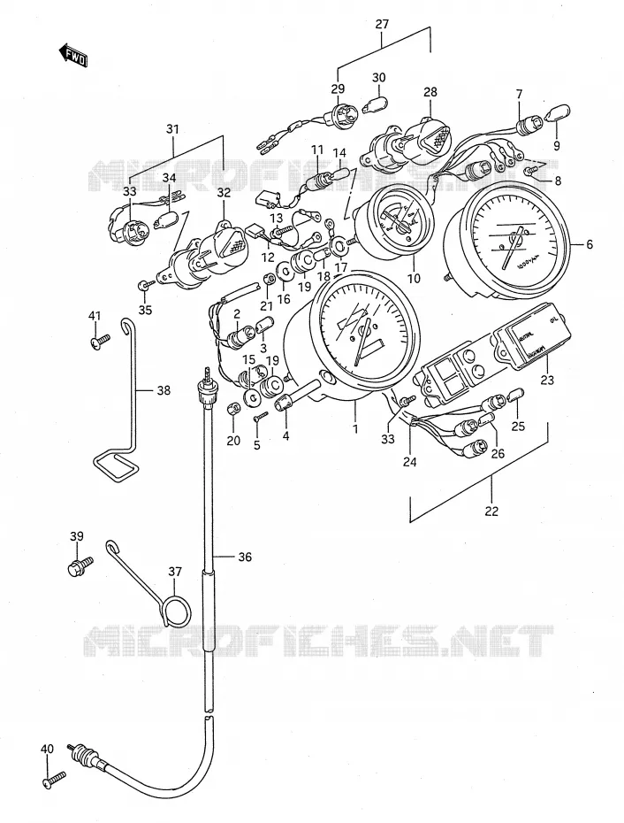 COMPTEUR Suzuki MOTO 750 GSX-F 1993  GSX750FP(E28)