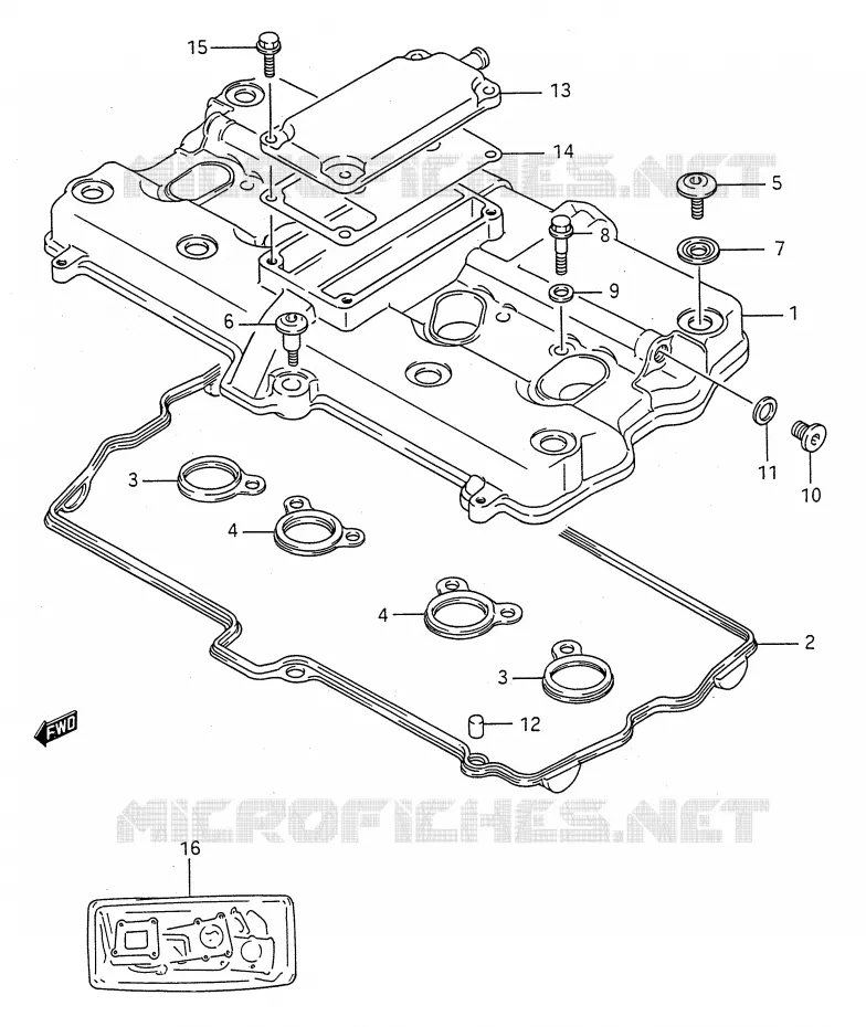 COUVERCLE DE CULASSE Suzuki MOTO 600 GSX-F 1991  GSX600FM(E28)