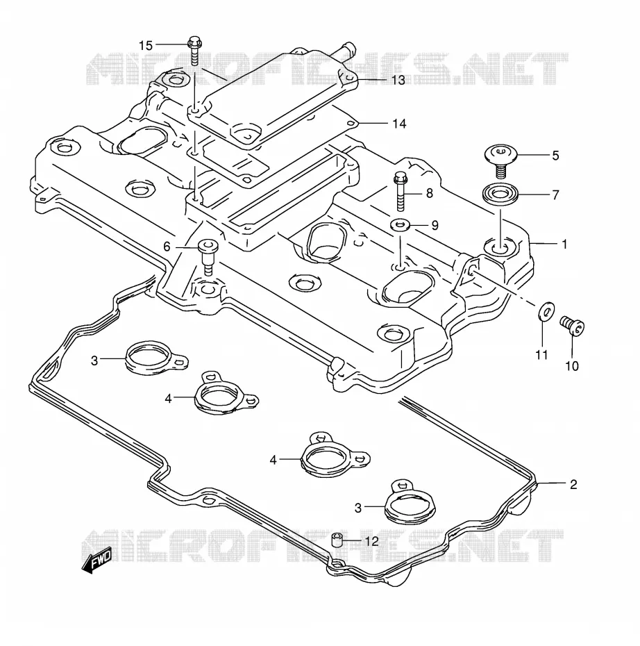 COUVERCLE DE CULASSE Suzuki MOTO 600 GSX-F 2000  GSX600FUY(E2)