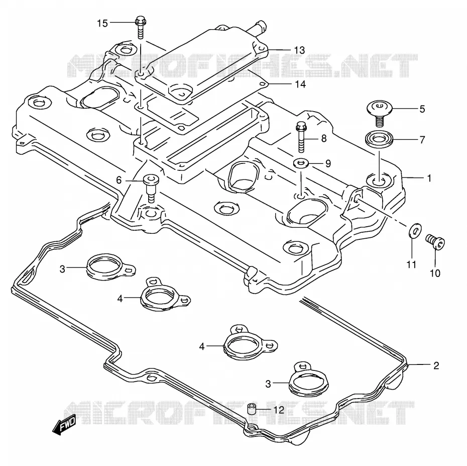 COUVERCLE DE CULASSE Suzuki MOTO 600 GSX-F 2004  GSX600FK4(E2)