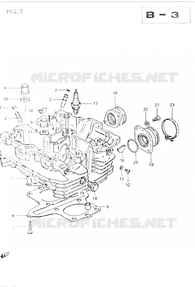 CULASSE Suzuki MOTO 400 GSX 1984  GSX400SE(E2)