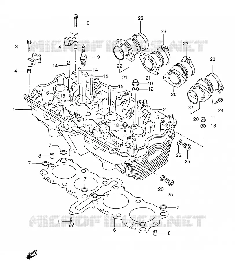 CULASSE Suzuki MOTO 600 GSX-F 2000  GSX600FUY(E2)