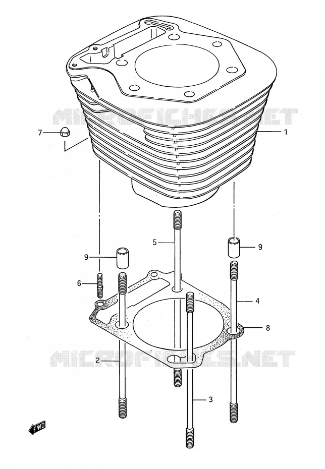 CYLINDRE Suzuki MOTO 650 BOULEVARD 1990  LS650PL(E28)