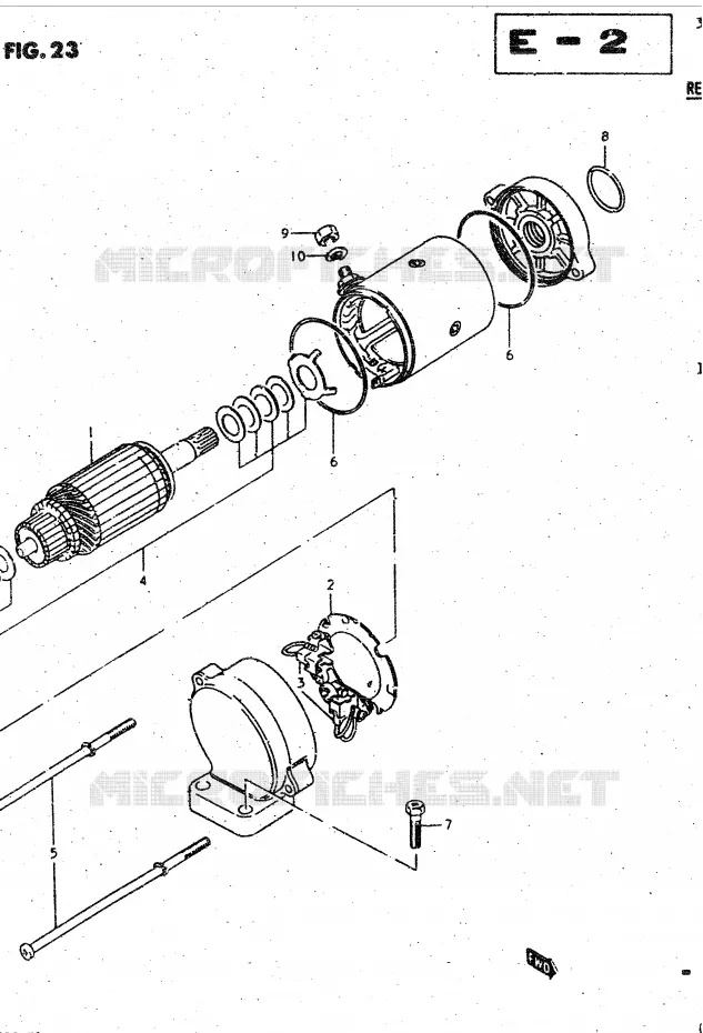 DEMARREUR (MODELE Z) Suzuki MOTO 750 GSX-S 1983  GSX750SD(E1)