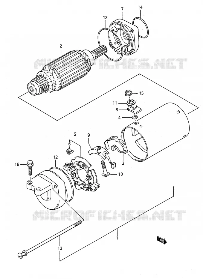 DEMARREUR Suzuki MOTO 650 BOULEVARD 1990  LS650PL(E28)