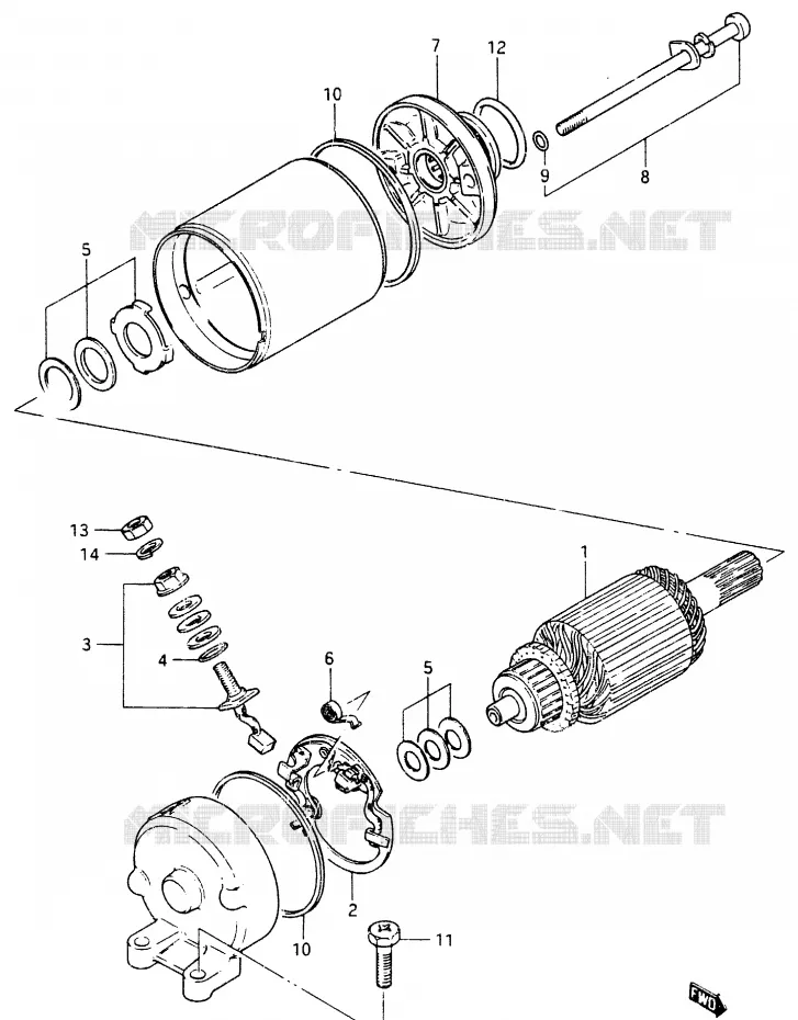 DEMARREUR Suzuki MOTO 750 GSX-E 1985  GSX750ESF(F)