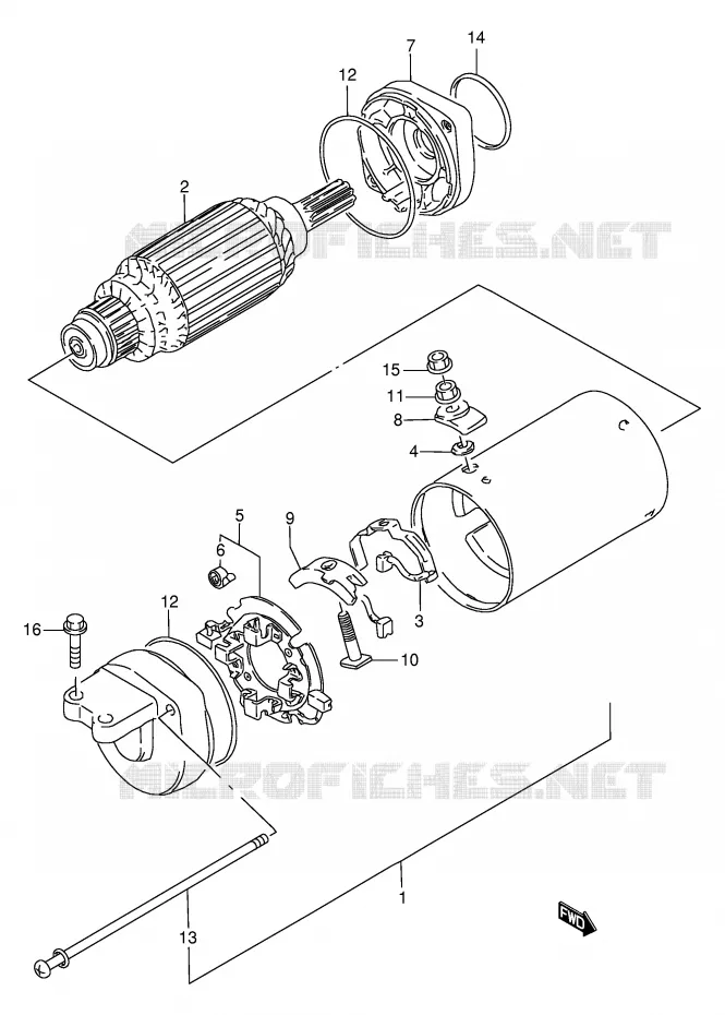 DEMARREUR (VOIR NOTE) Suzuki MOTO 650 SAVAGE 1996  LS650PT(E2)