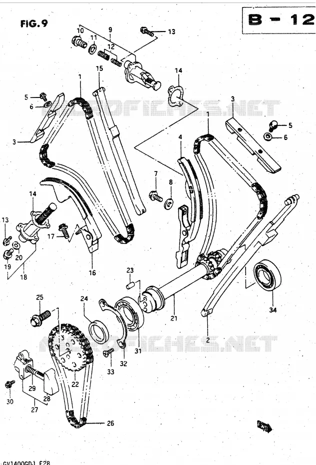 DISTRIBUTION Suzuki MOTO 1400 CAVALCADE 1986  GV1400GDG(DG-DJ/CJ)