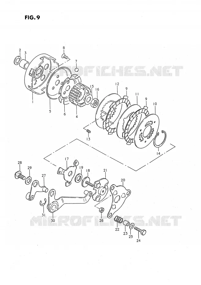 EMBRAYAGE Suzuki MOTO 50 JR 1993  JR50P(P28)