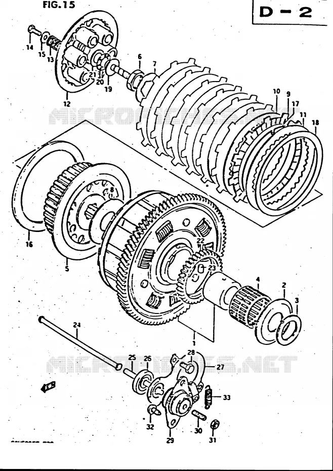 EMBRAYAGE Suzuki MOTO 500 GSX-E 1985  GSX500ESF(E39)