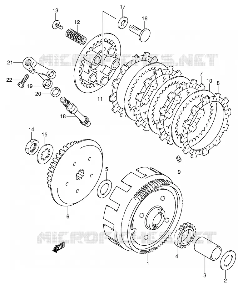 EMBRAYAGE Suzuki MOTO 80 JR 2002  JR80K2(P3/P28)