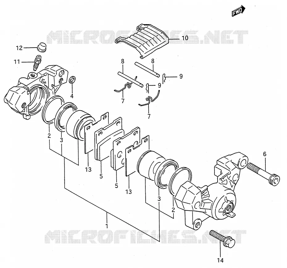 ETRIER DE FREIN ARRIERE (MODELE K/L/M/N) Suzuki MOTO 600 GSX-F 1991  GSX600FM(E28)