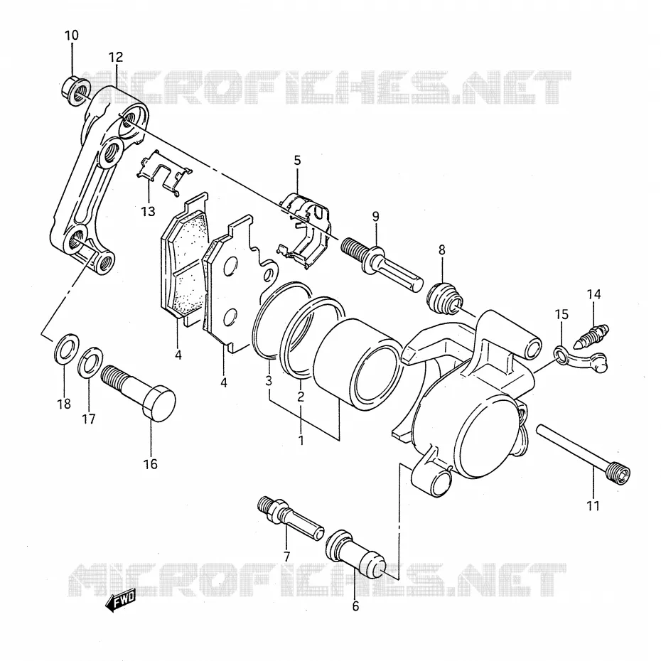 ETRIER DE FREIN AVANT Suzuki MOTO 650 BOULEVARD 1990  LS650FL(E28)