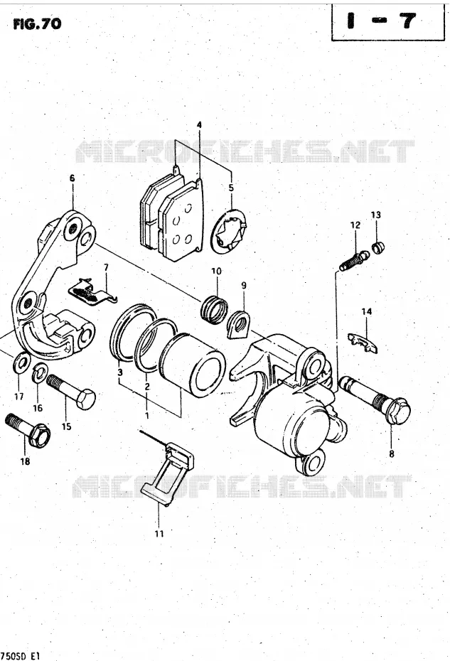 ETRIER DE FREIN AVANT Suzuki MOTO 750 GSX-S 1983  GSX750SD(E1)