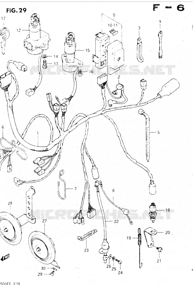 FAISCEAU ELECTRIQUE Suzuki MOTO 500 GSX-E 1984  GSX500EE(E39)