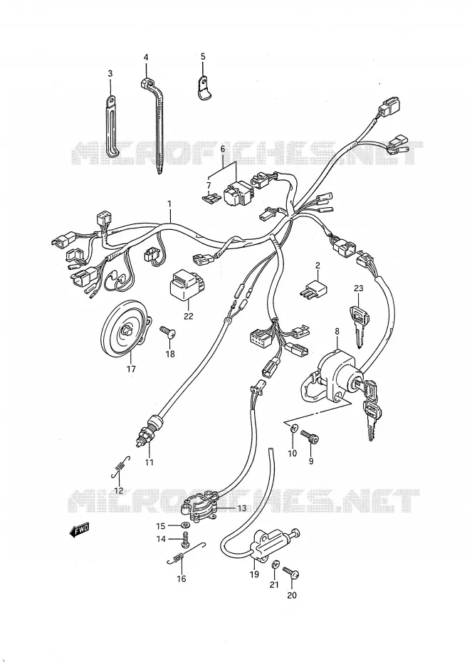 FAISCEAU ELECTRIQUE Suzuki MOTO 650 BOULEVARD 1992  LS650N(E28)