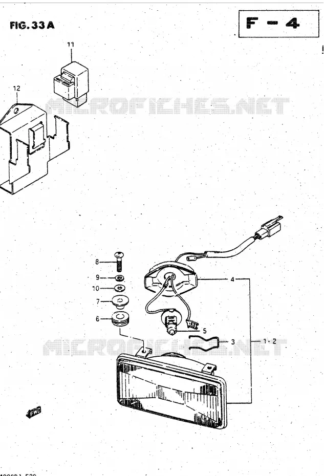 FEUX DE POSITION (GV1400GCJ) Suzuki MOTO 1400 CAVALCADE 1987  GV1400GDH(DG-DJ/CJ)