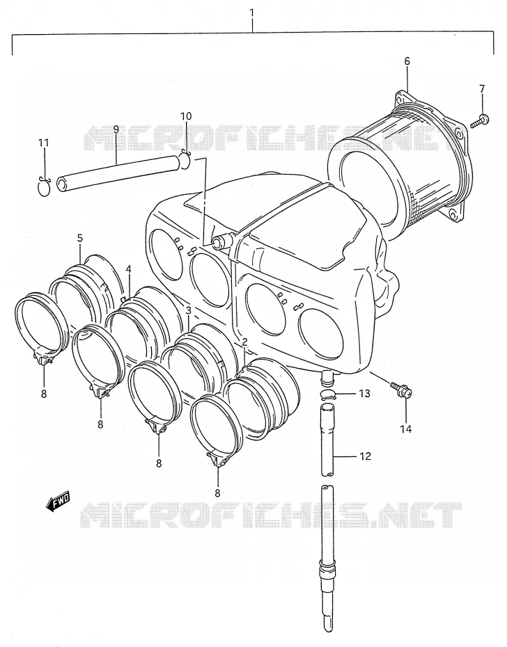 FILTRE A AIR (MODELE L/M/N/P/R/S/T) Suzuki MOTO 600 GSX-F 1995  GSX600FS(E28)