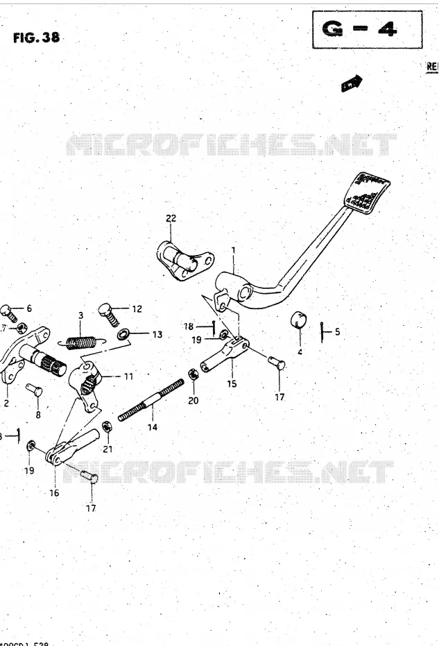 FREIN ARRIERE Suzuki MOTO 1400 CAVALCADE 1988  GV1400GDJ(DG-DJ/CJ)