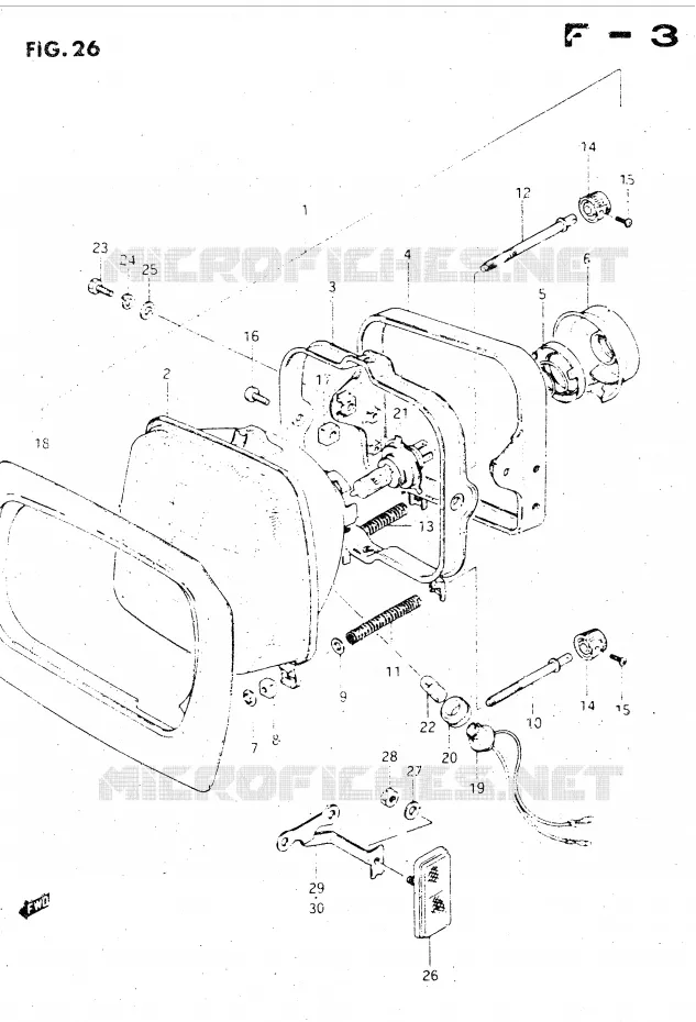 PHARE (GSX500ESE/ESF) Suzuki MOTO 500 GSX-E 1985  GSX500ESF(E39)