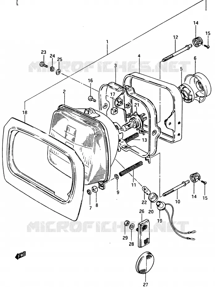 PHARE (GSX750ESF/EFF/ESG) Suzuki MOTO 750 GSX-E 1985  GSX750ESF(F)