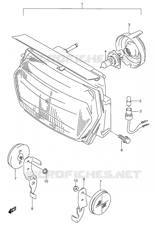 PHARE (MODELE S) Suzuki MOTO 750 GSX-F 1995  GSX750FS(E2)