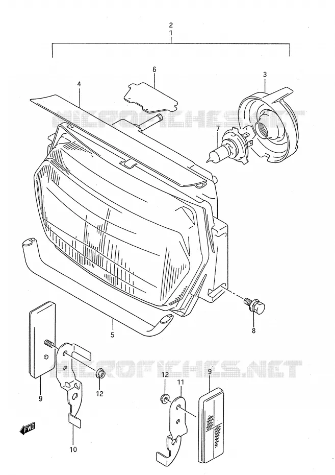 PHARE Suzuki MOTO 750 GSX-F 1990  GSX750FL(E28)