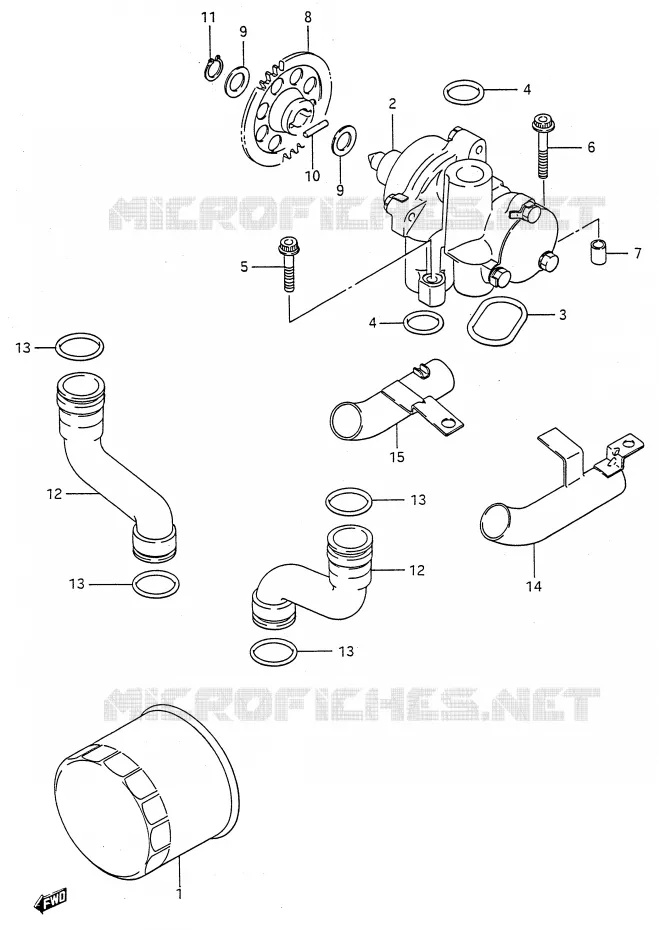 POMPE A HUILE Suzuki MOTO 600 GSX-F 1989  GSX600FUK(E28)