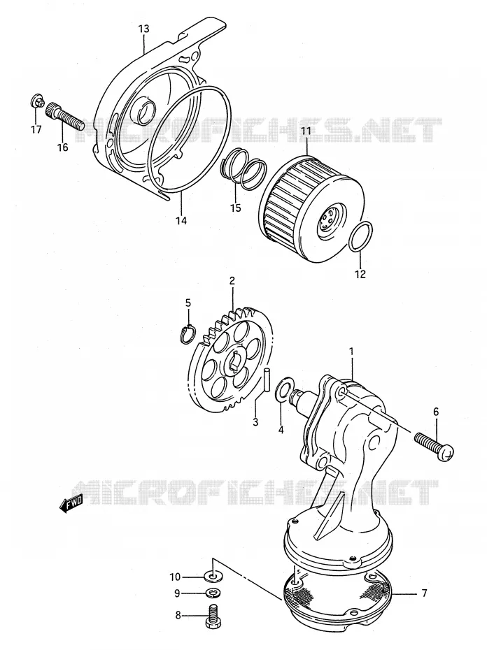 POMPE A HUILE Suzuki MOTO 650 BOULEVARD 1986  LS650FG(E28)