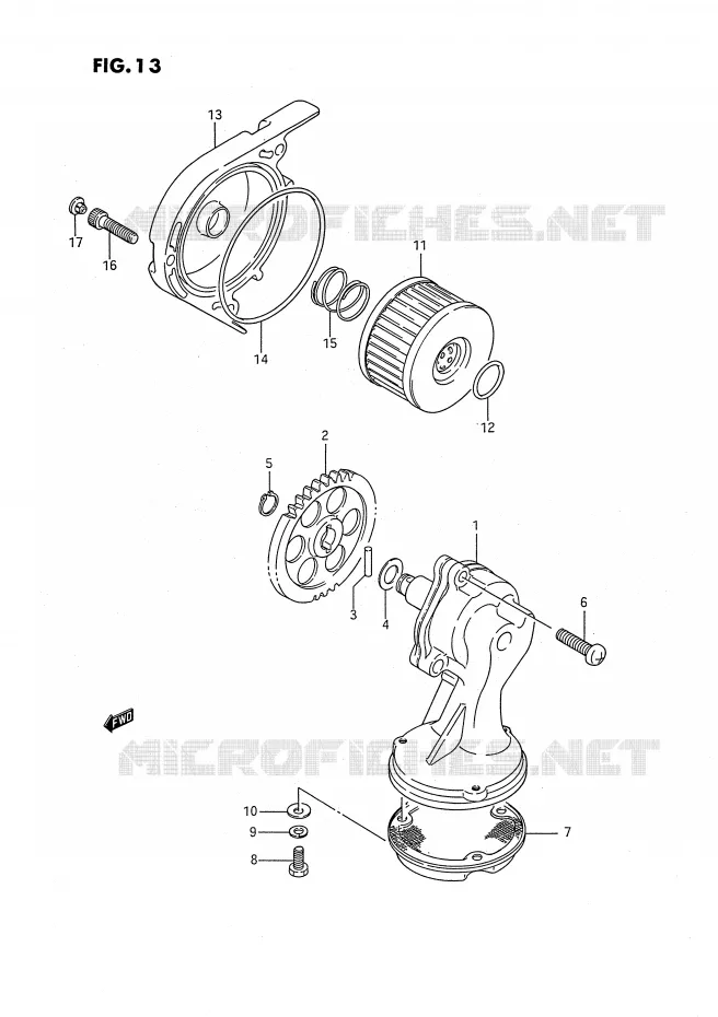 POMPE A HUILE Suzuki MOTO 650 SAVAGE 1988  LS650PJ(E2)