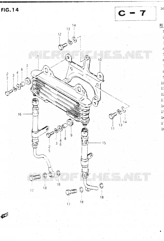 RADIATEUR D'HUILE Suzuki MOTO 500 GSX-E 1984  GSX500EE(E39)