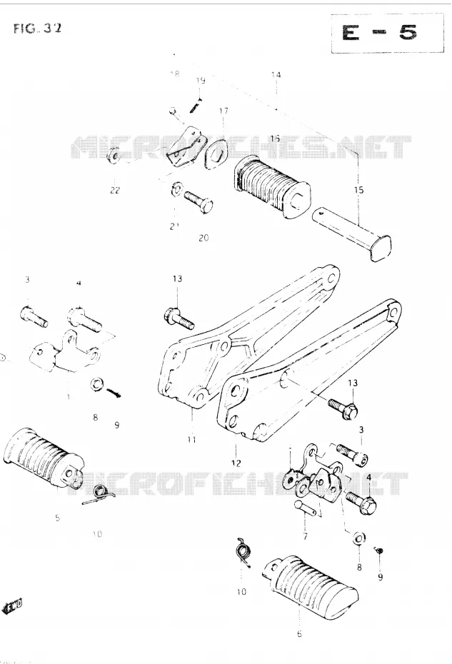 REPOSE PIED Suzuki MOTO 400 GSX 1985  GSX400EF(E2)