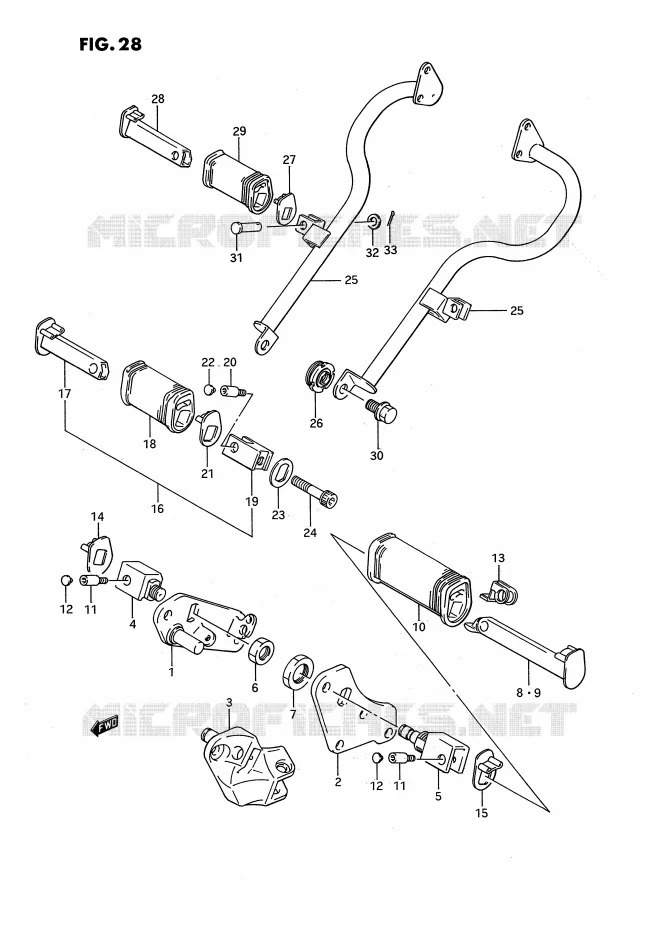 REPOSE PIED Suzuki MOTO 650 SAVAGE 1988  LS650PJ(E2)