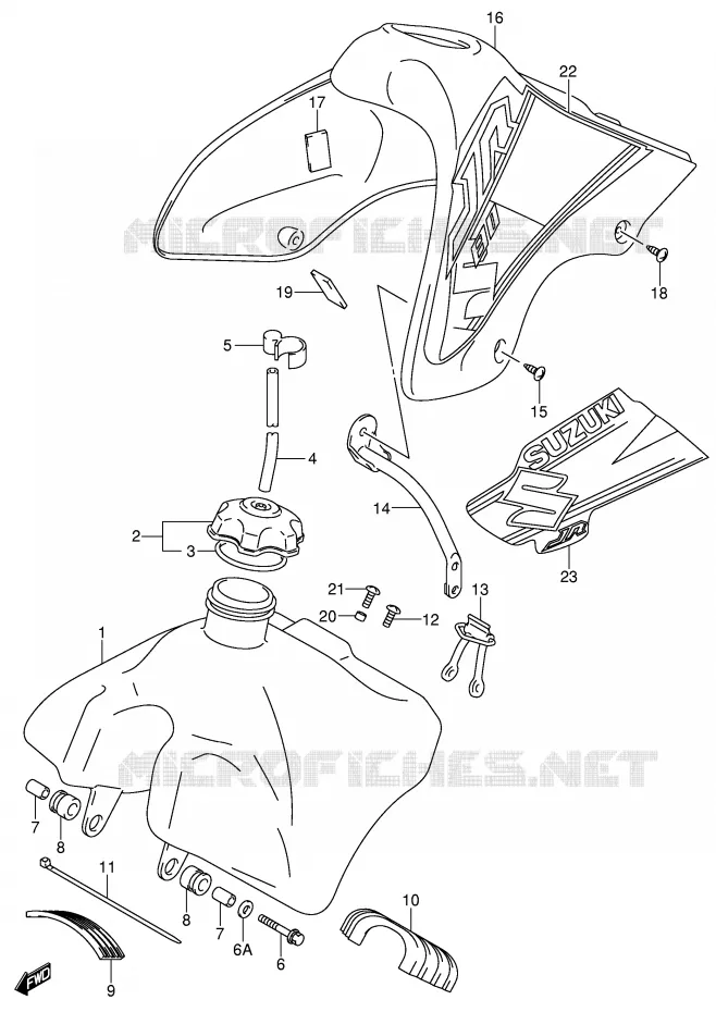 RESERVOIR D'ESSENCE (MODELE K1/K2) Suzuki MOTO 80 JR 2005  JR80K5(P3/P28)