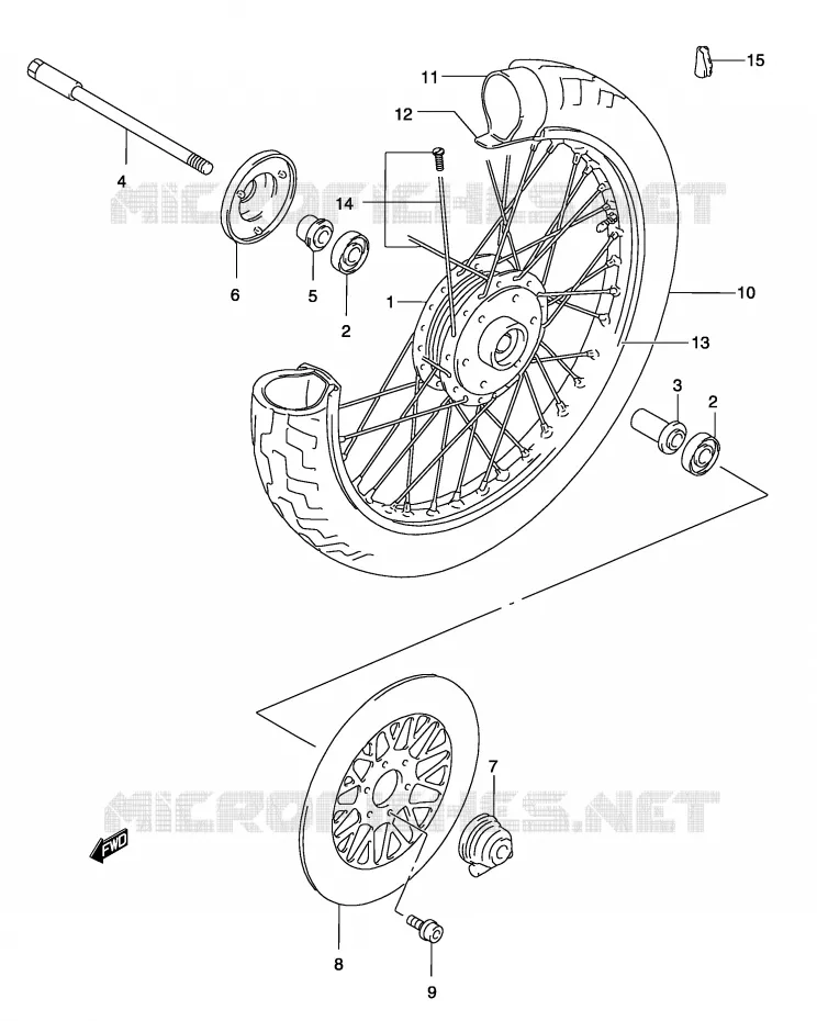 ROUE AVANT Suzuki MOTO 250 MARAUDER 2002  GZ250K2(P19)