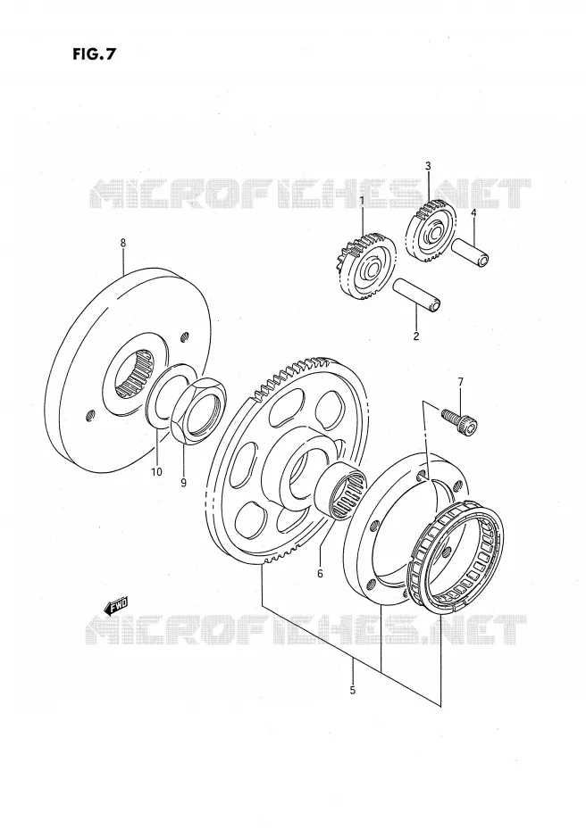 ROUE LIBRE DE DEMARREUR Suzuki MOTO 650 SAVAGE 1990  LS650PL(E2)