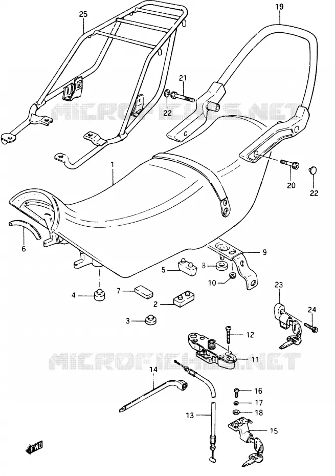 SELLE Suzuki MOTO 750 GSX-E 1985  GSX750EFF(F)