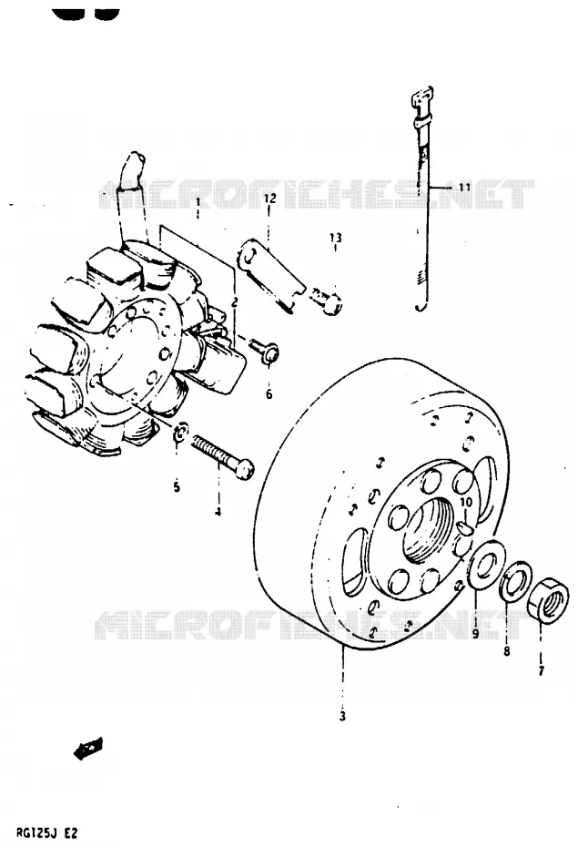 ALLUMAGE ROTOR - STATOR Suzuki MOTO 125 RG 1988  RG125BJ(G/H/J)