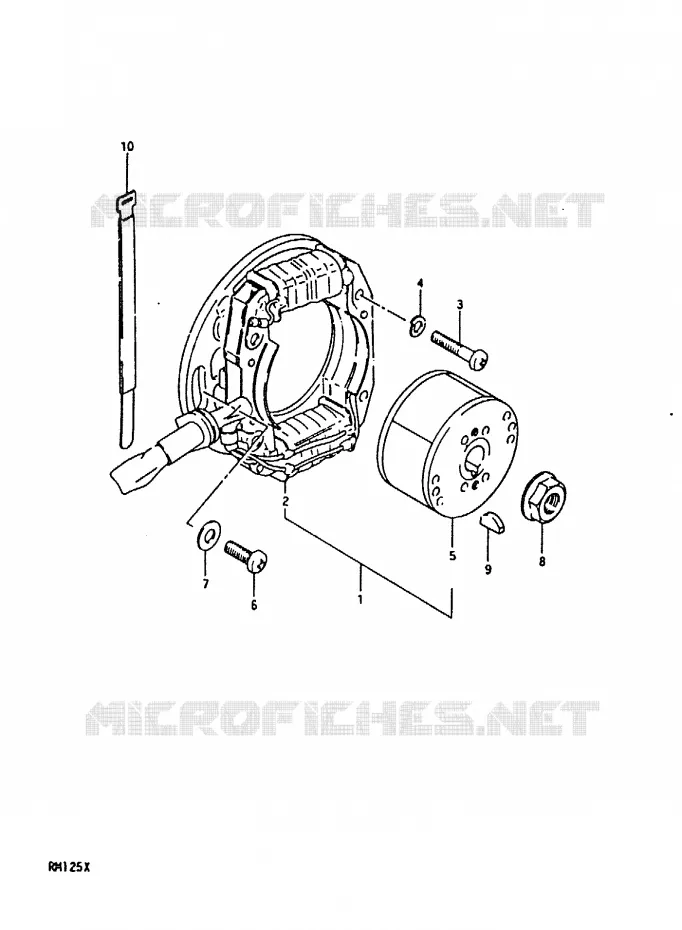 ALLUMAGE ROTOR - STATOR Suzuki MOTO 125 RM 1981  RM125X