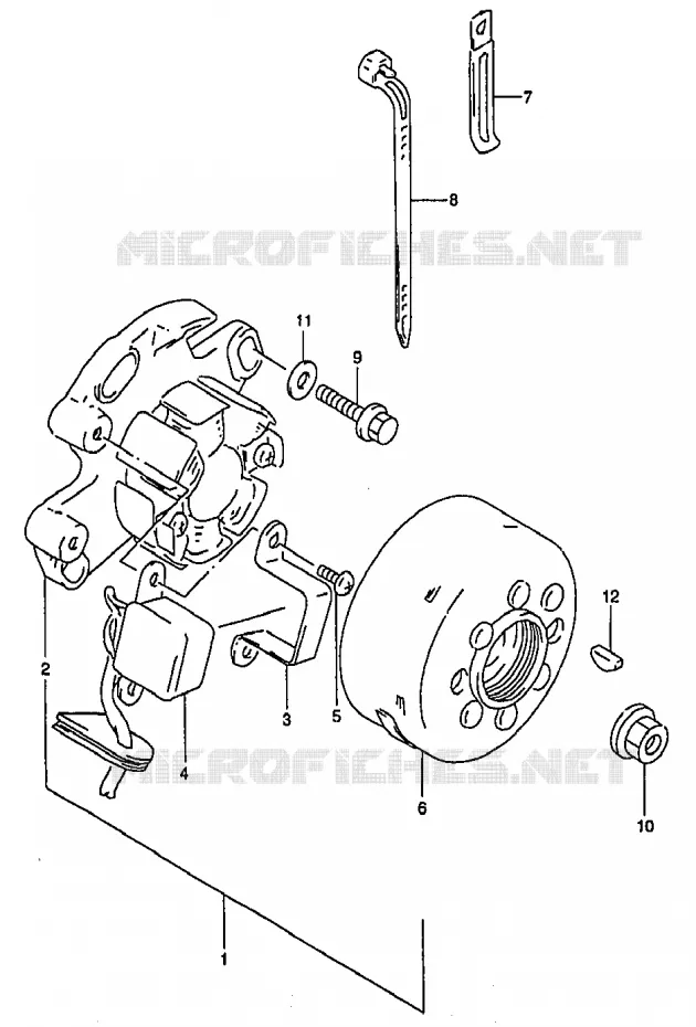 ALLUMAGE ROTOR - STATOR Suzuki MOTO 250 RM 1996  RM250T(T/V/W/X/Y)