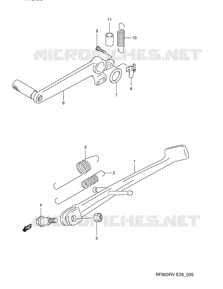 BEQUILLE Suzuki MOTO 900 RF 1995  RF900RZS(E28)