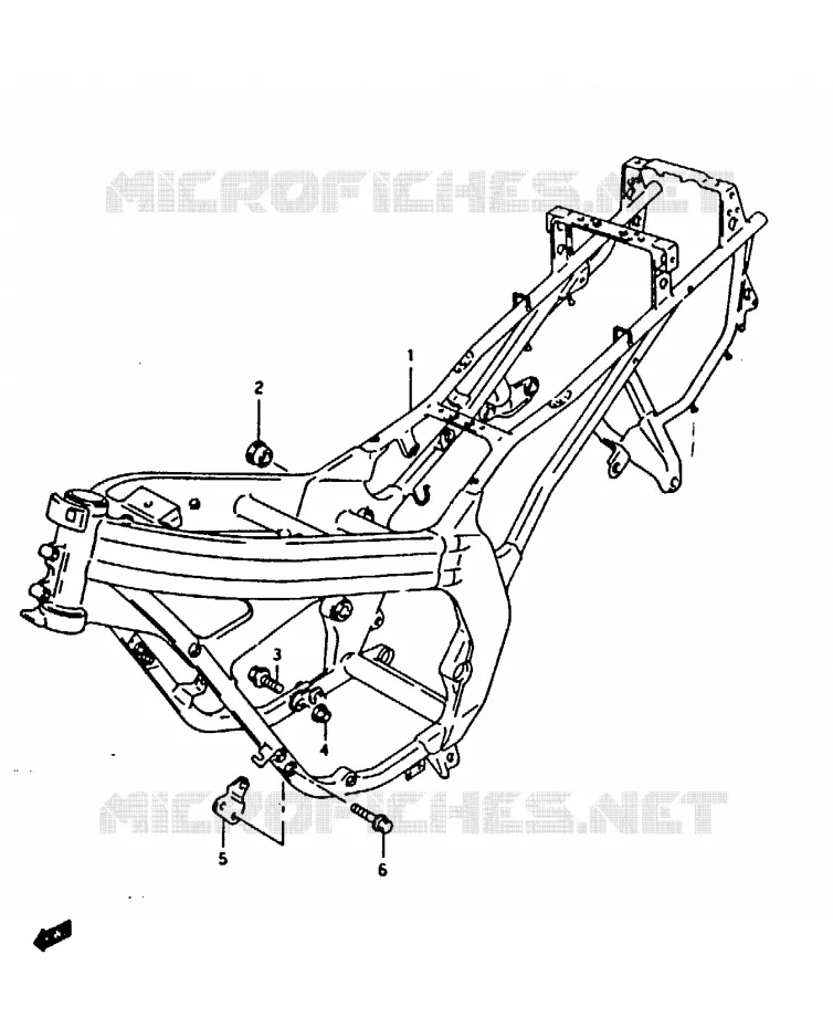 CADRE Suzuki MOTO 125 RG 1993  RG125FP(N/P/R)