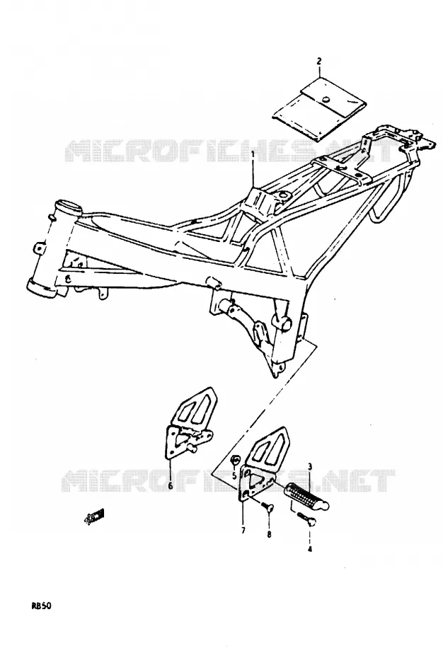 CADRE Suzuki MOTO 50 Autres-modeles 1987  RB50H
