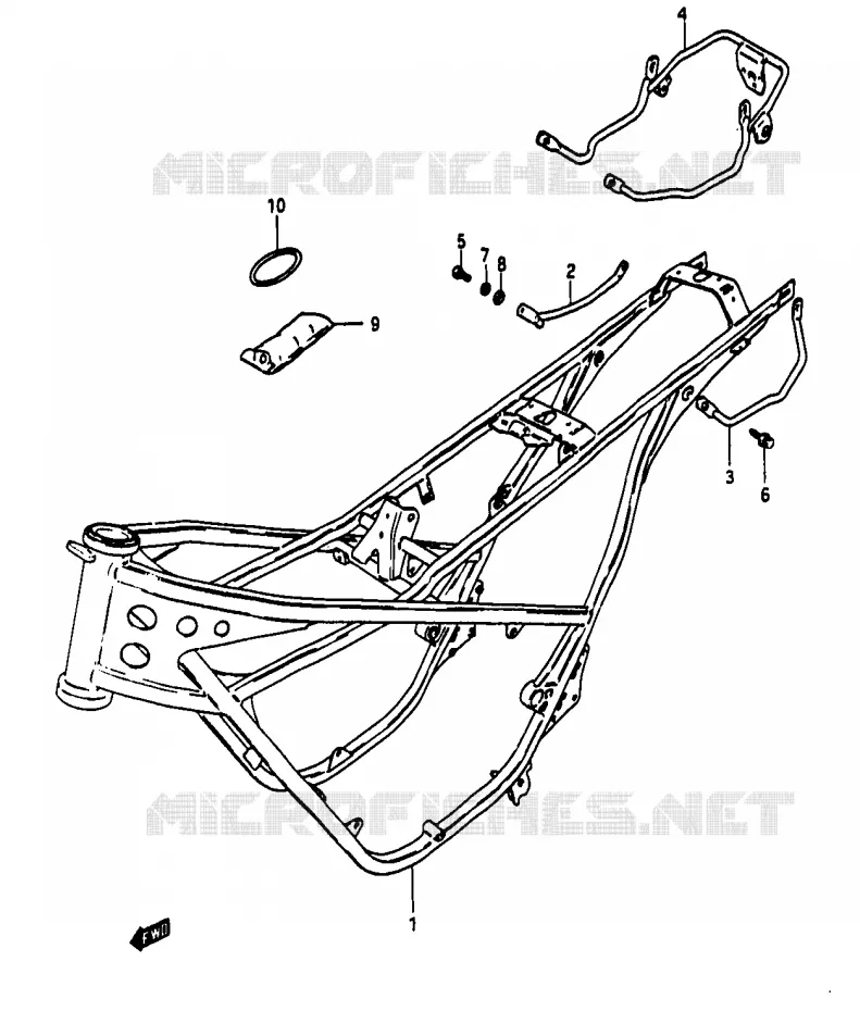 CADRE Suzuki MOTO 50 RG 1983  RG50WD(D/E/F/1/G/J/K)