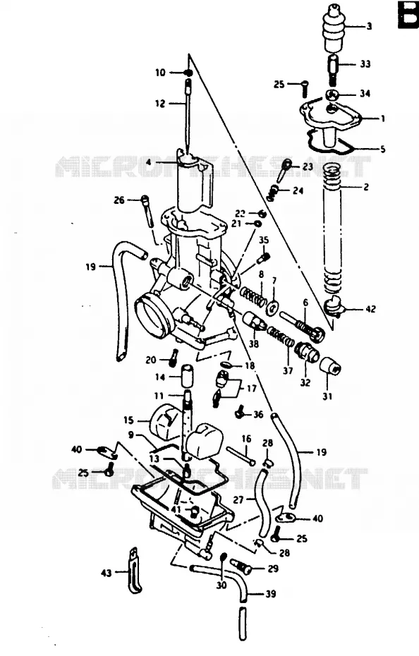 CARBURATEUR Suzuki MOTO 125 RG 1993  RG125FP(N/P/R)