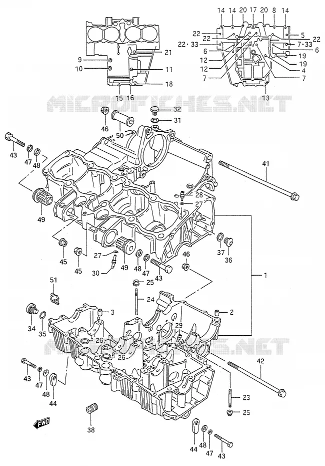 CARTER Suzuki MOTO 600 GSX-F 1992  GSX600FUN(E28)