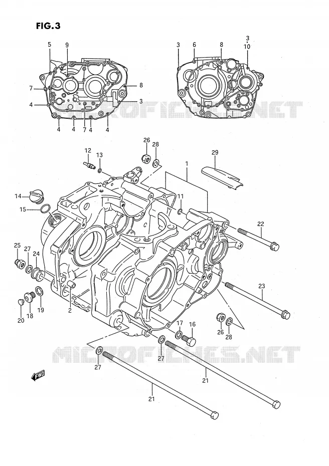 CARTER Suzuki MOTO 650 SAVAGE 1991  LS650PM(E2)