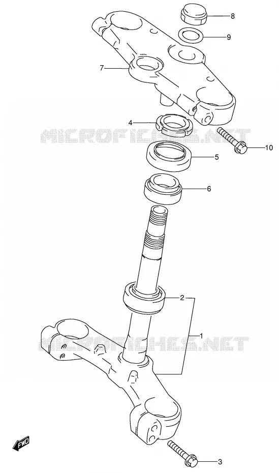 COLONNE DE DIRECTION Suzuki MOTO 600 RF 1993  RF600RUP(E2)
