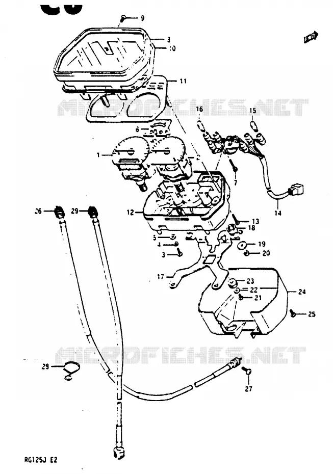 COMPTEUR Suzuki MOTO 125 RG 1988  RG125BJ(G/H/J)