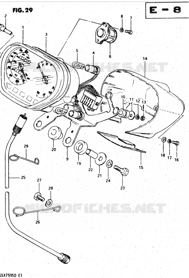 COMPTEUR Suzuki MOTO 750 GSX-S 1983  GSX750SD(E1)